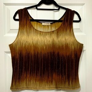 Short, glitzy tank top by Brochure, women's size L